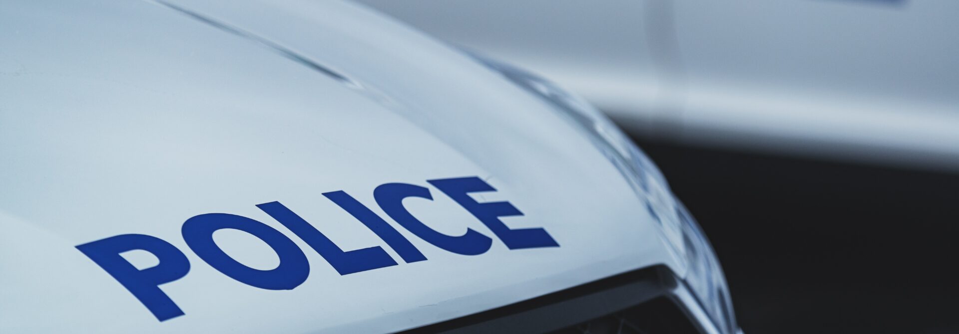 front of a british police car