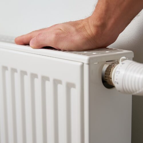 hand on top of radiator