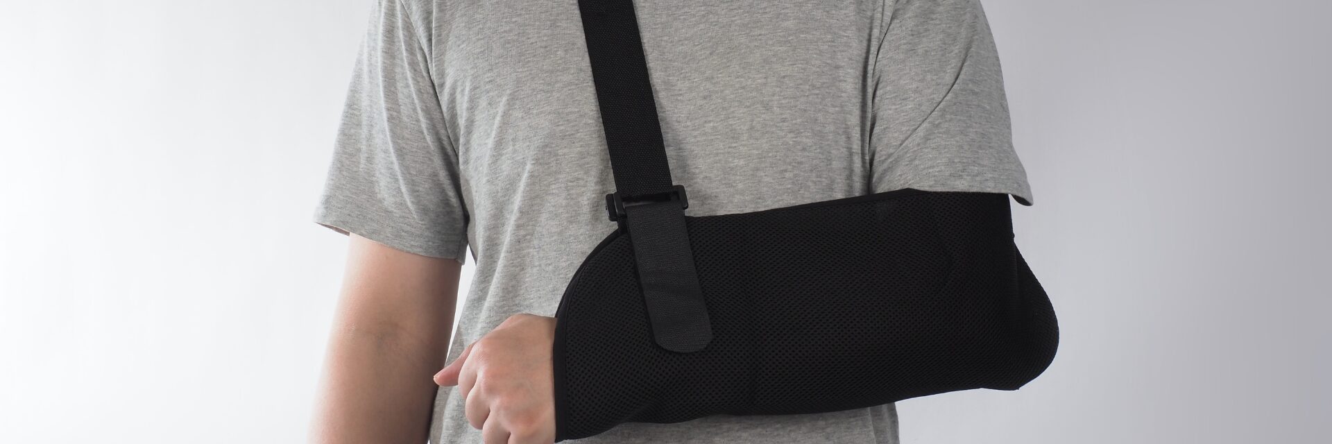 Person with arm in a sling